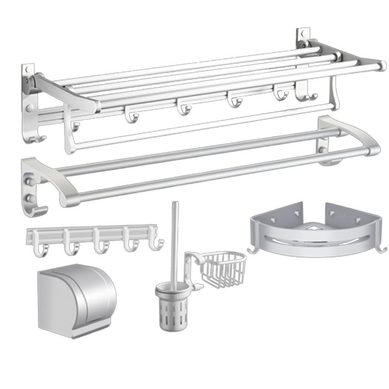 Lisslune | Modern Bathroom Accessories Hardware Set Silver Bathroom Accessories Kit