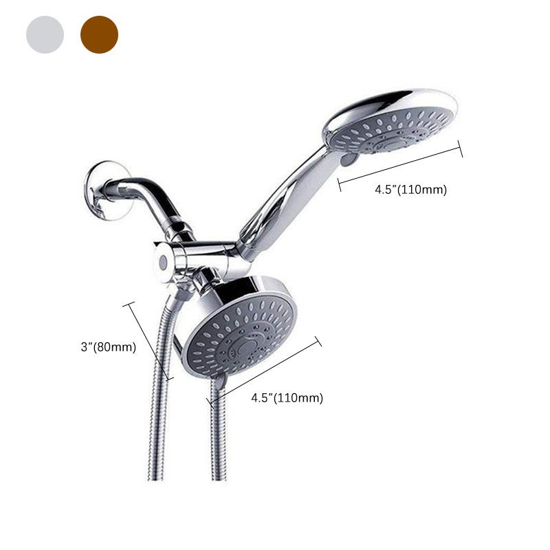 Lisslune | Modern Style Shower Heads Dual Wall Mounted Round Metal Dual Shower
