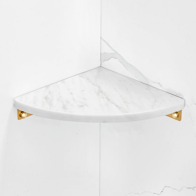 Lisslune | 2-piece Bathroom Hardware Set Metal and Marble Bathroom Shelf Set