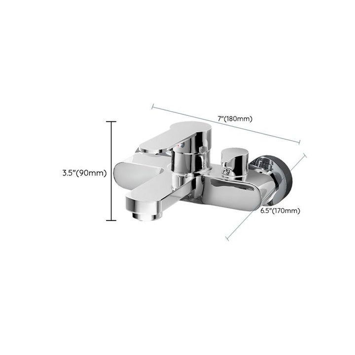 Lisslune | Popular Wall-Mounted Bathtub Faucet Fixed Lever Handle Bathtub Filler Trim