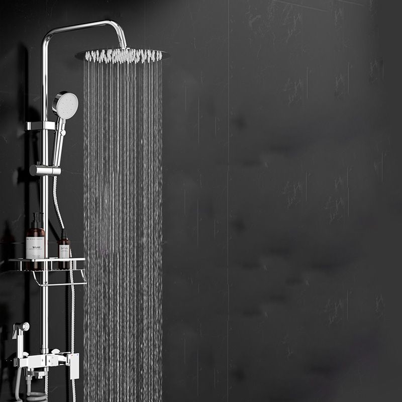 Lisslune | Wall-mounted Rectangular Shower System Stain-resistant Copper Modern Shower System
