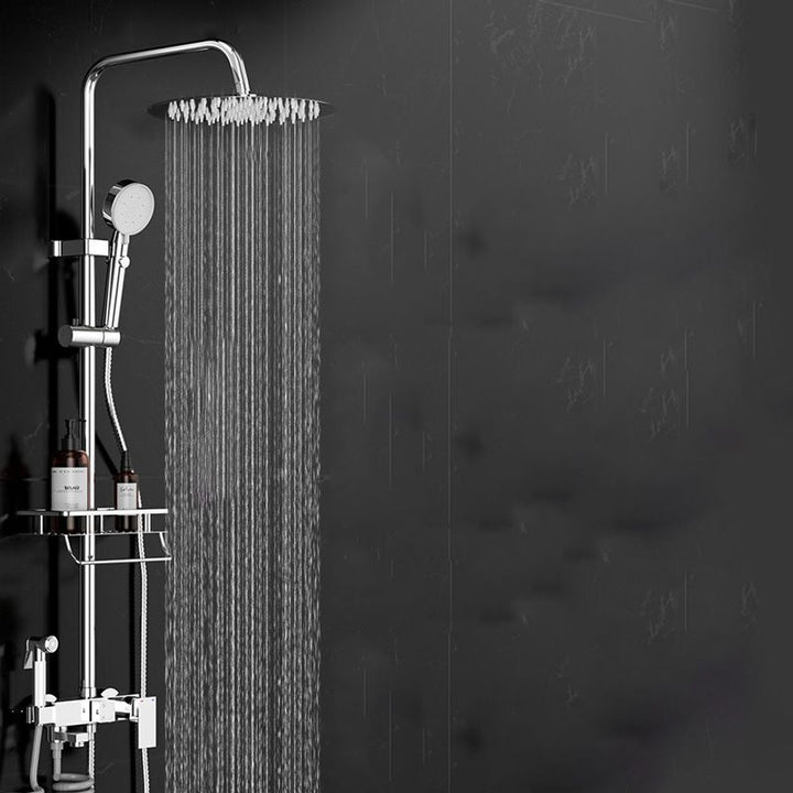 Lisslune | Wall-mounted Rectangular Shower System Stain-resistant Copper Modern Shower System