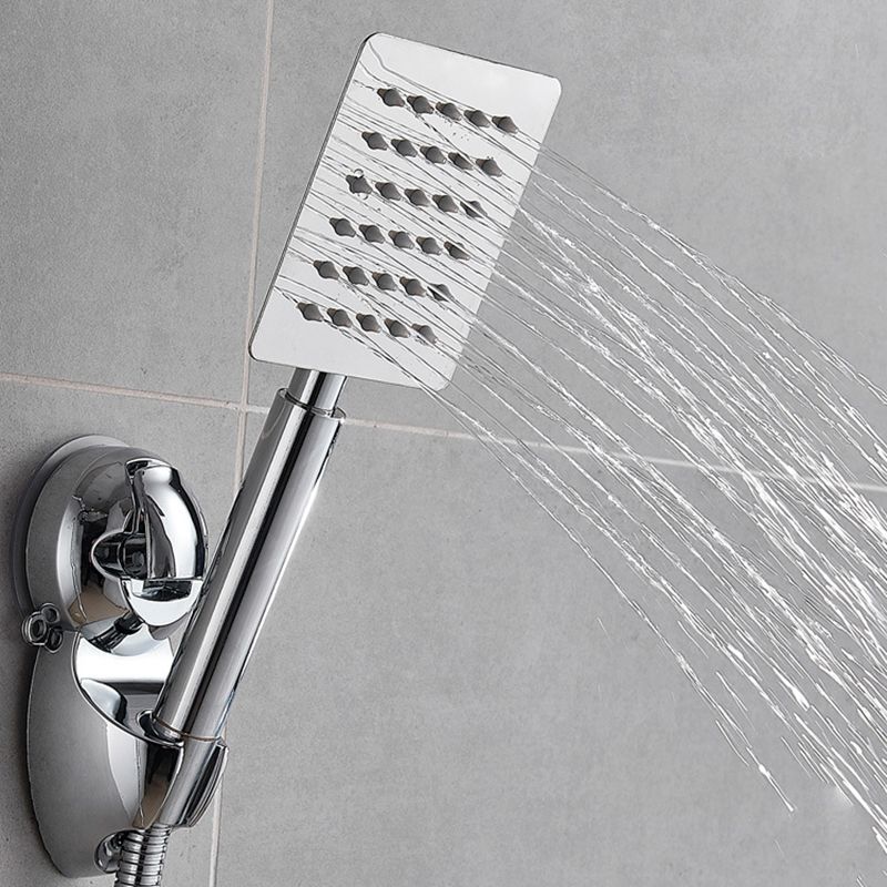 Lisslune | Silver Square Double Shower Head Modern Water Filtration Wall Mounted Shower Head