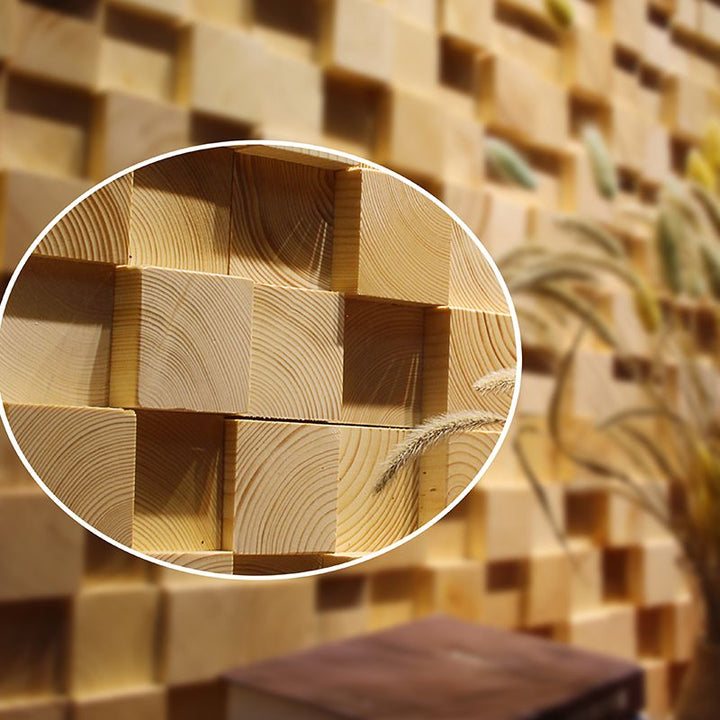 Lisslune | Wood Mosaic Cladding Shiplap Glue Contemporary Interior Wall Cladding