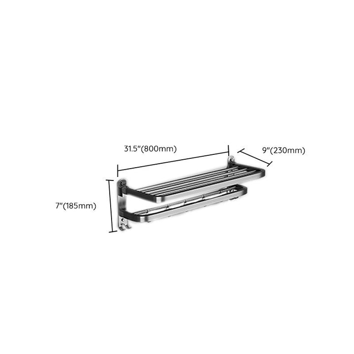 Lisslune | Modern gray bathroom accessory set bathroom shelf bath hardware set
