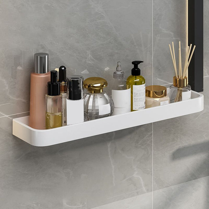 Lisslune | Contemporary Bathroom Accessory Set Metal Bathroom Shelf in White