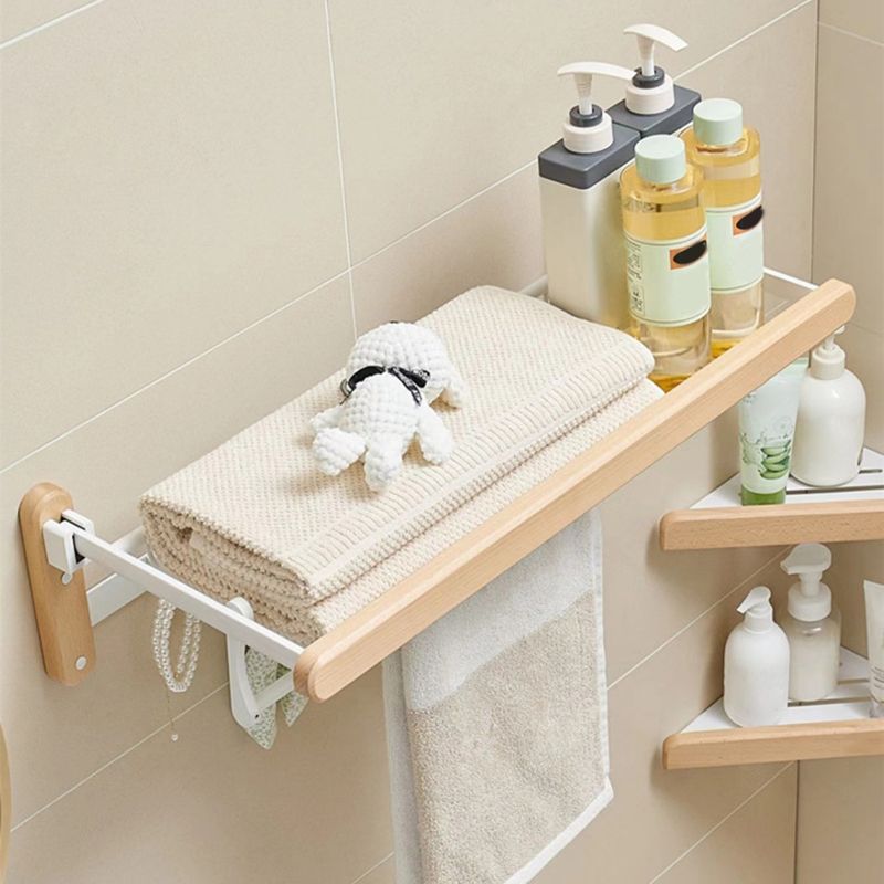 Lisslune | White Bathroom Set Solid Wood & Aluminium Bathroom Accessories individually or as a set