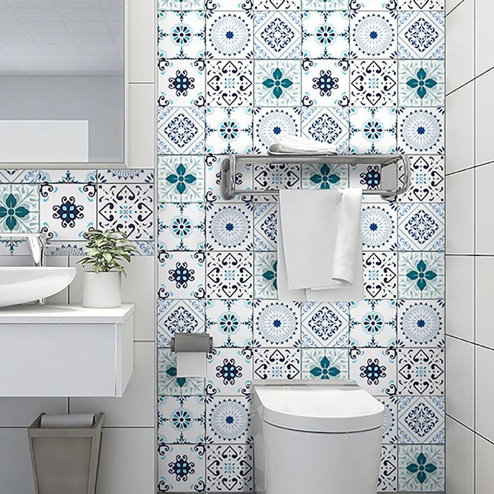 Lisslune | Square Spanish Single Tile Mold Resistant Peel & Stick Tile