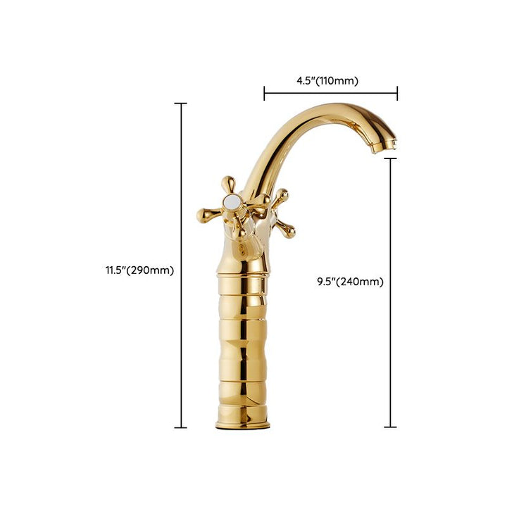 Lisslune | Vintage Wide Spread Bathroom Faucet Industrial Lever Sink Faucet