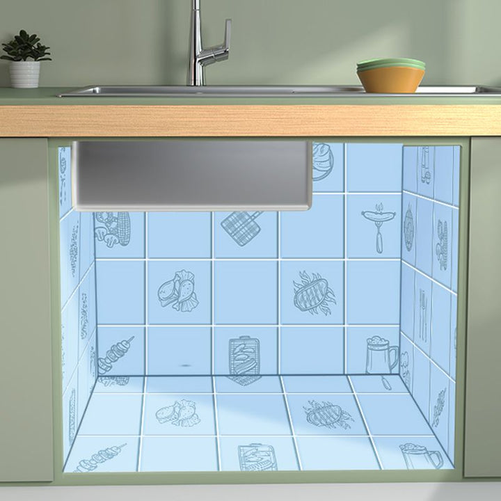 Lisslune | Modern Tiles - Peel and Stick Plastic Square Peel and Stick Wall Tiles for the Kitchen