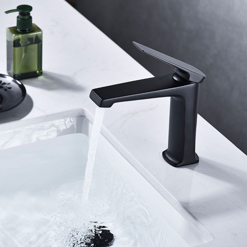 Lisslune | Modern Basin Mixer Lever Handle Copper Low Arc Basin Mixer