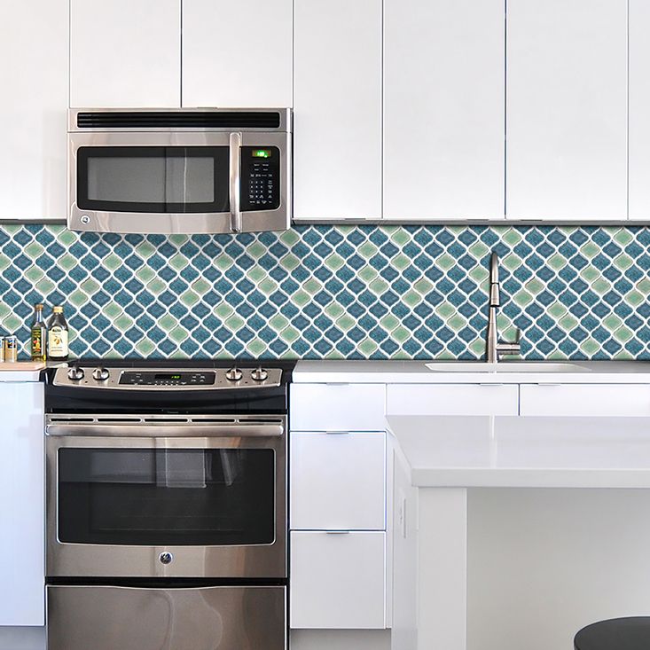 Lisslune | Plastic Peel & Stick Mosaic Tiles Waterproof Mosaic Tiles Wallpaper