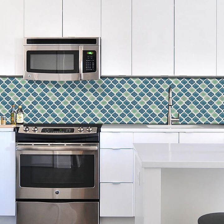 Lisslune | Plastic Peel & Stick Mosaic Tiles Waterproof Mosaic Tiles Wallpaper