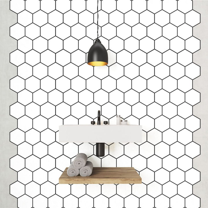 Lisslune | Peel and Stick Hexagonal Tiles Waterproof Peel & Stick Tile for Shower 2-Pack