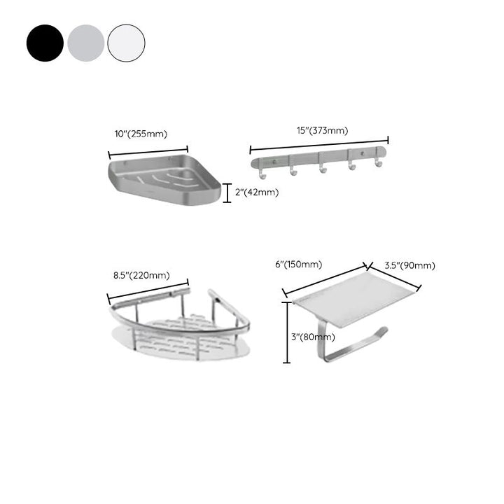 Lisslune | Modern Bathroom Accessory Set Paper Holder Bathroom Shelf Bathroom Hardware Set