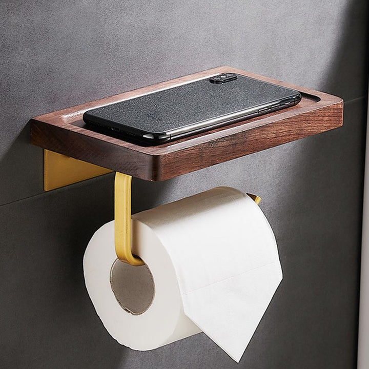 Lisslune | Traditional Bathroom Accessory Set Bathroom Shelf Paper Holder Gold Bathroom Set