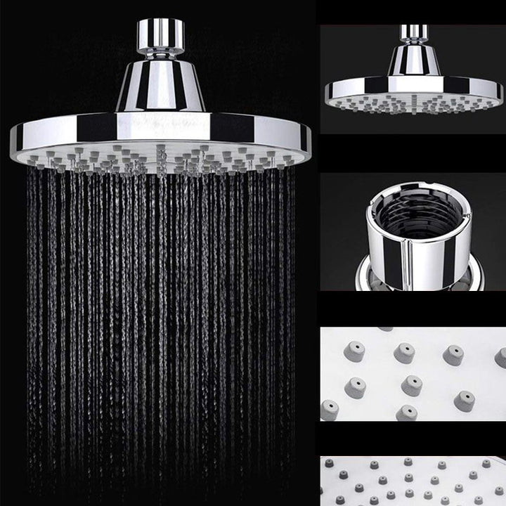 Lisslune | Round Fest Showerhead Silver Single Jet Wall Mount Showerhead