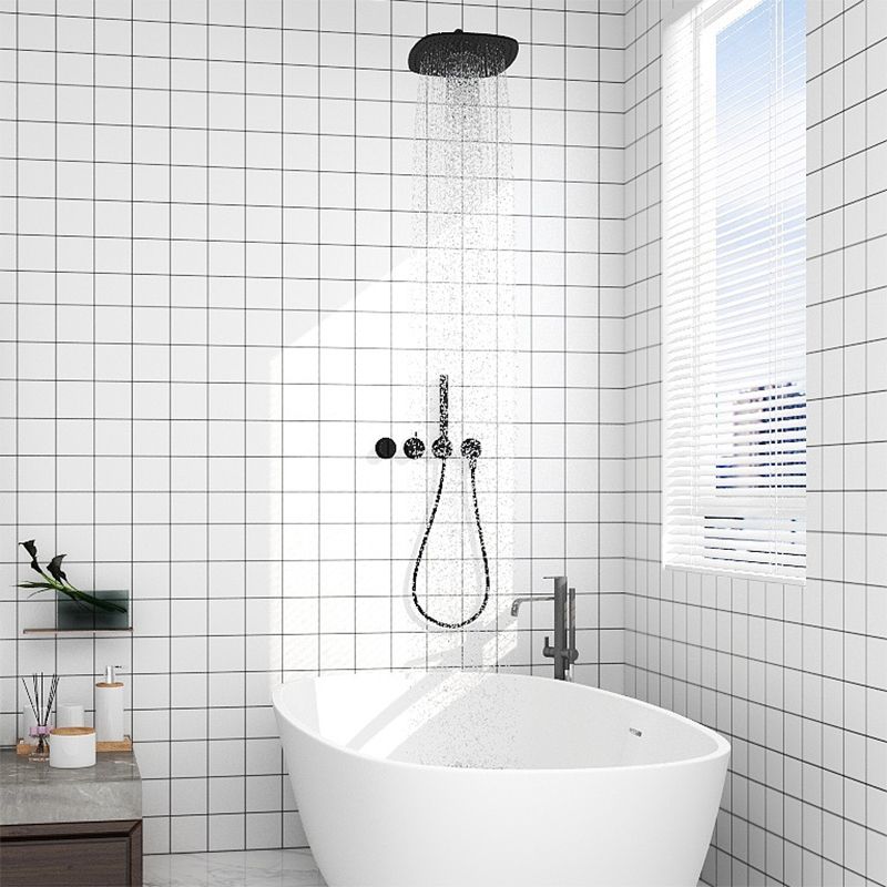 Lisslune | Modern Splash Protection Wallpaper Peel and Stick Mosaic Tile for Bathroom
