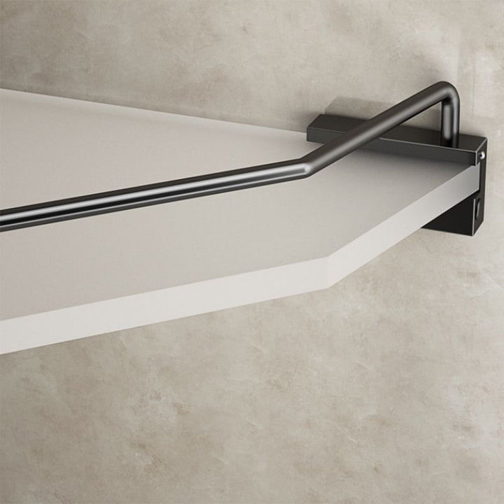 Lisslune | Modern Bathroom Accessory Set Bathroom Shelf Towel Holder Black Bathroom Accessory Set