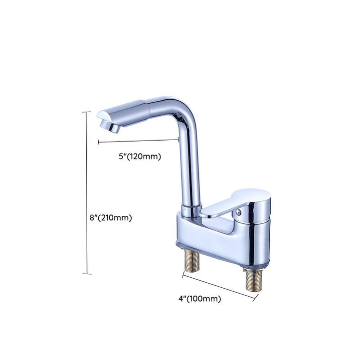 Lisslune | Deck Mounted Center Freestanding Bathtub Filler Single Handle Freestanding Faucet
