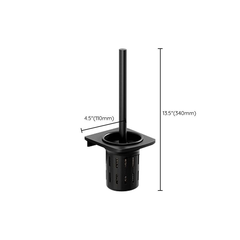 Lisslune | Modern Aluminum Bathroom Accessory Set Matte Black Bathroom Shelf/Towel Holder/Paper Holder