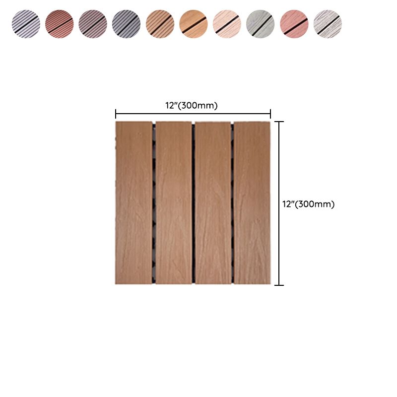 Lisslune | Corrosion-resistant Wood Floor Modern Style Square Outdoor Wood Floor