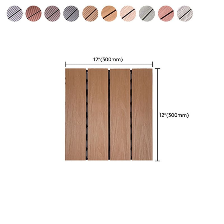 Lisslune | Corrosion-resistant Wood Floor Modern Style Square Outdoor Wood Floor
