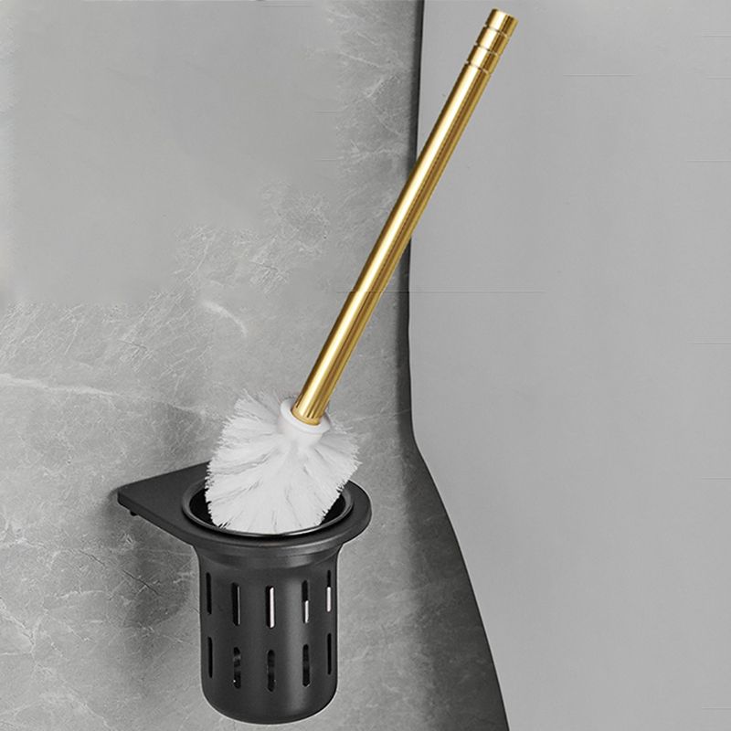 Lisslune | Contemporary Bath Accessories Set Black & Golden Bath Shelf/Towel Bar