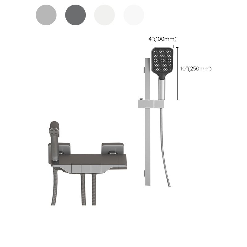 Lisslune | Push-button shower system wall mounting hand shower square shower system with shower hose