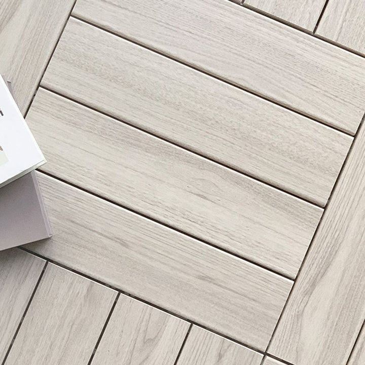 Lisslune | Ground Patio Square Stripe Composite Waterproof Deck Board