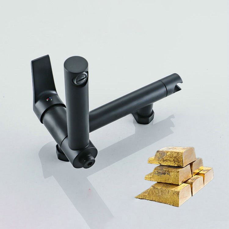 Lisslune | Lever Handle Bathtub Faucet Wall Mount Shower Hose Swivel Spout Bathtub Filling with Hand Shower