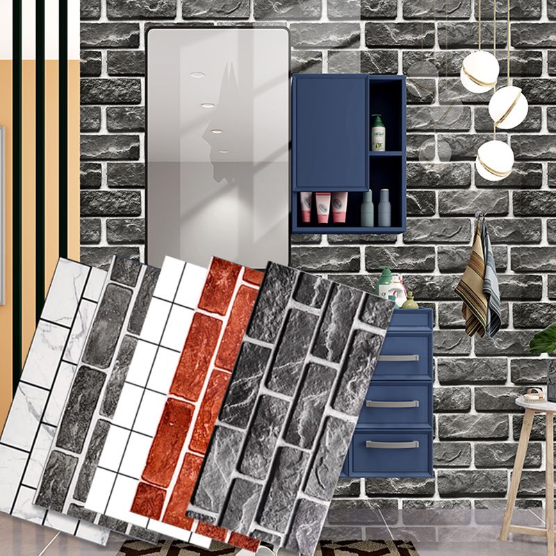 Lisslune | Brick Joint Peel & Stick Tile 30 cm x 60 cm Rectangular PVC Wallpaper