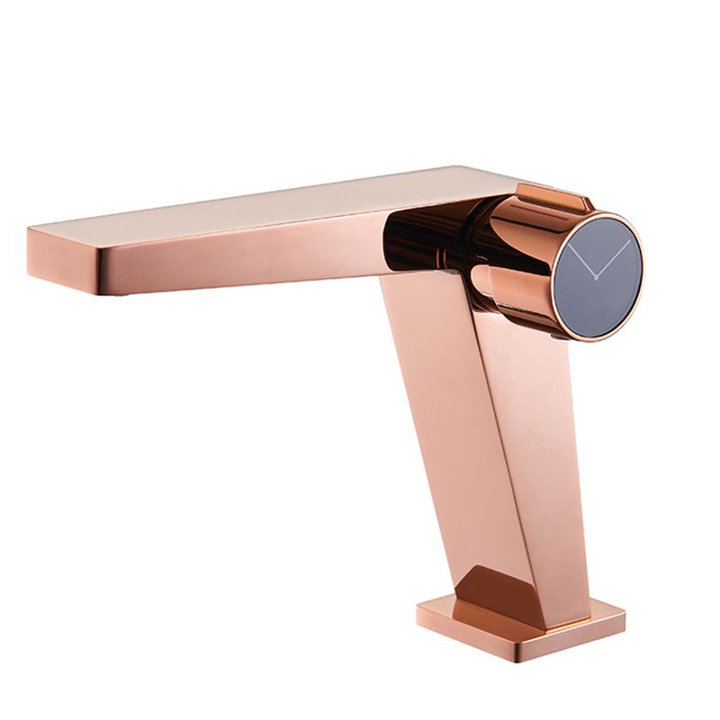 Lisslune | Modern Bathroom Sink Faucet Brass Knob Handle Low Arc Basin Faucet
