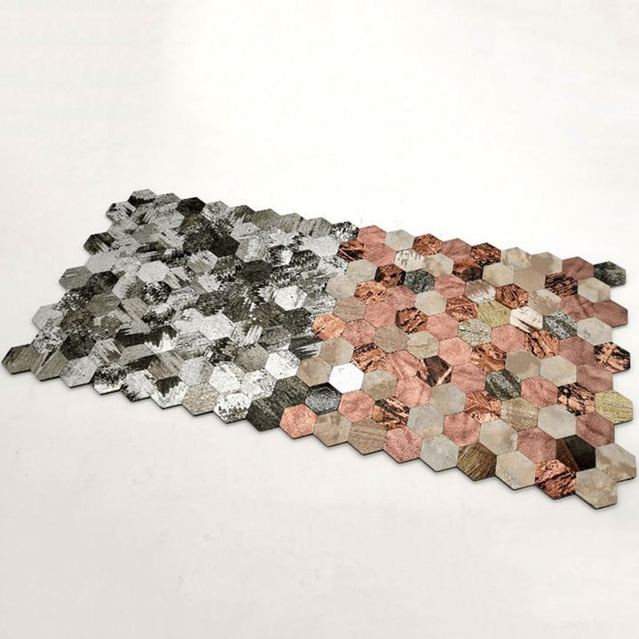 Lisslune | Water-repellent Peel & Stick Tile Hexagonal Mosaic for Splash Wall