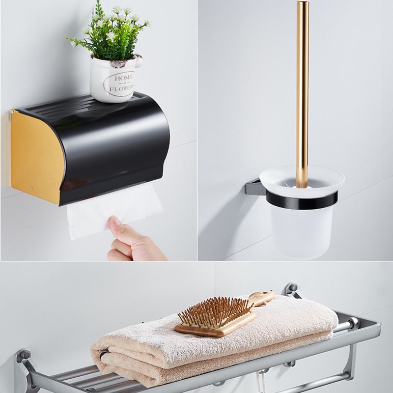 Lisslune | 6-piece contemporary bathroom accessory set bathroom shelf/towel bar paper holder included