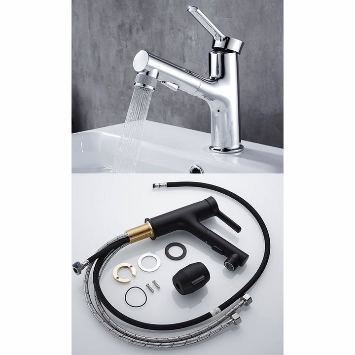 Lisslune | Contemporary Pull-out Sink Faucet with Lever Handle