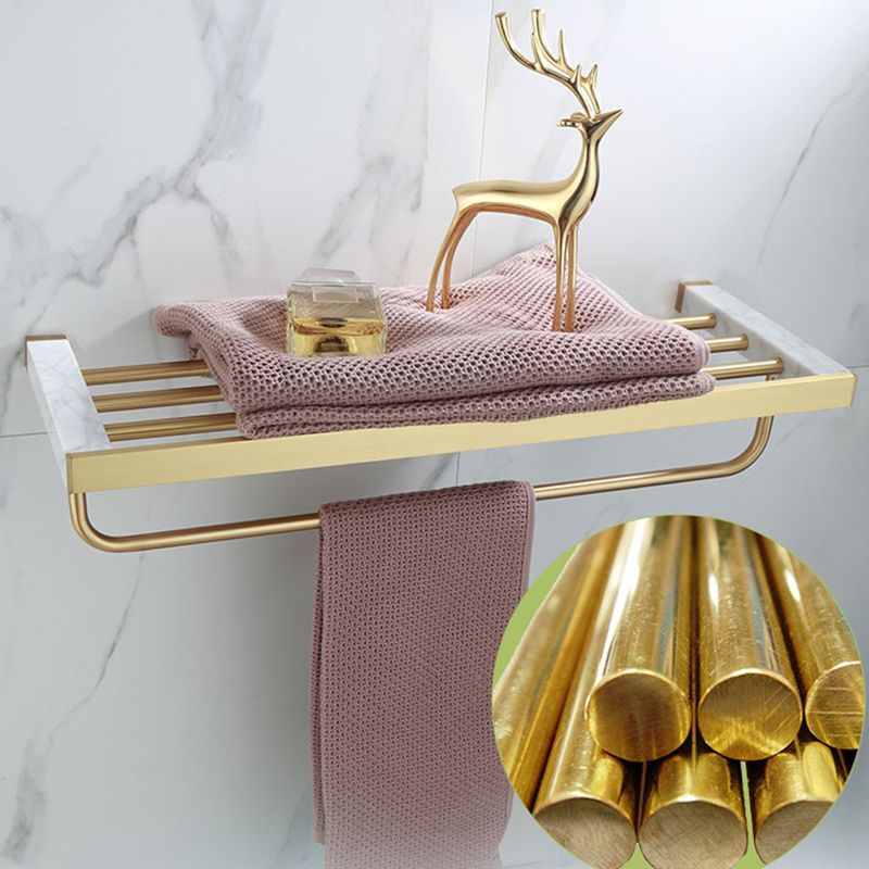 Lisslune | Polished Brass Bathroom Accessory Set Marble Bathroom Hardware