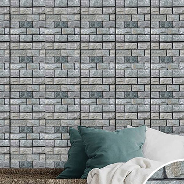 Lisslune | Plastic Peel and Stick Tiles 3D Square Waterproof Peel and Stick Tiles