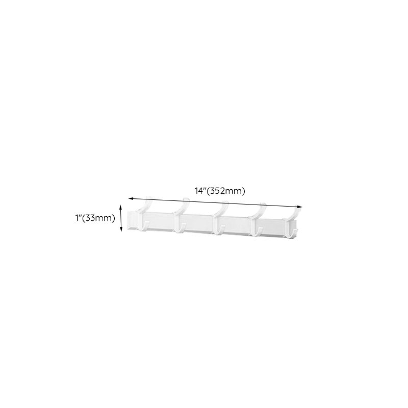 Lisslune | White Bathroom Accessories Set Contemporary Aluminum Bathroom Accessories Kit with Towel Rail