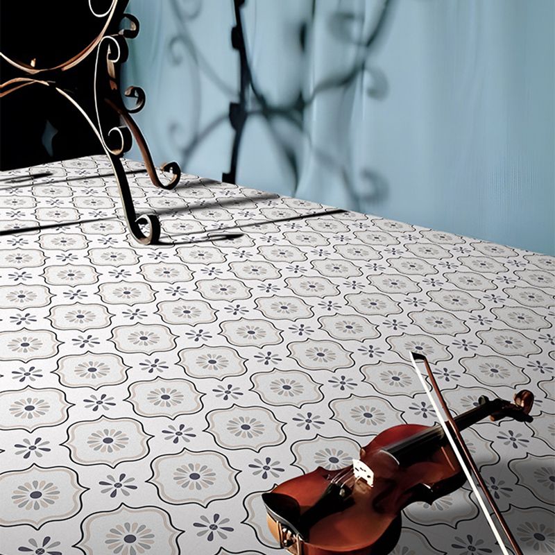 Lisslune | Square Indoor Vinyl Flooring Self-adhesive Flower Pattern Waterproof Vinyl Flooring