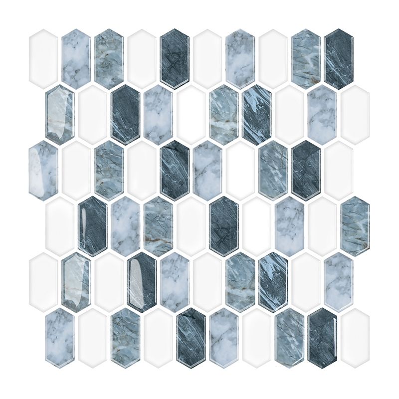 Lisslune | Polygon Peel and Stick Wall Tile PVC 30 cm x 30 cm Peel and Stick Tile for the Kitchen