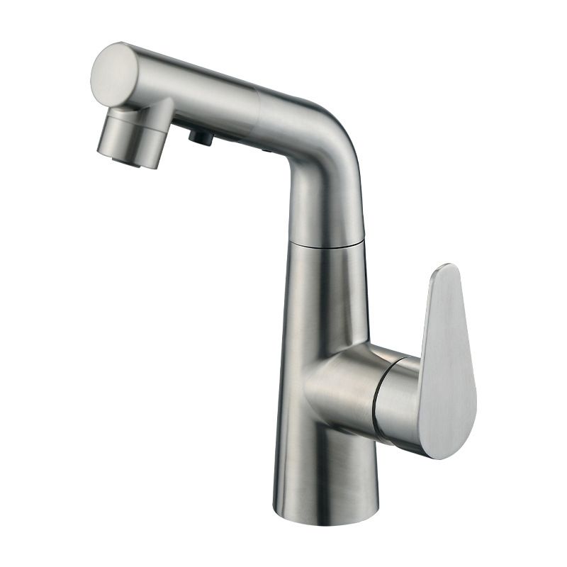 Lisslune | Contemporary Vessel Faucet Pull-Out Faucet with Single Lever Handle