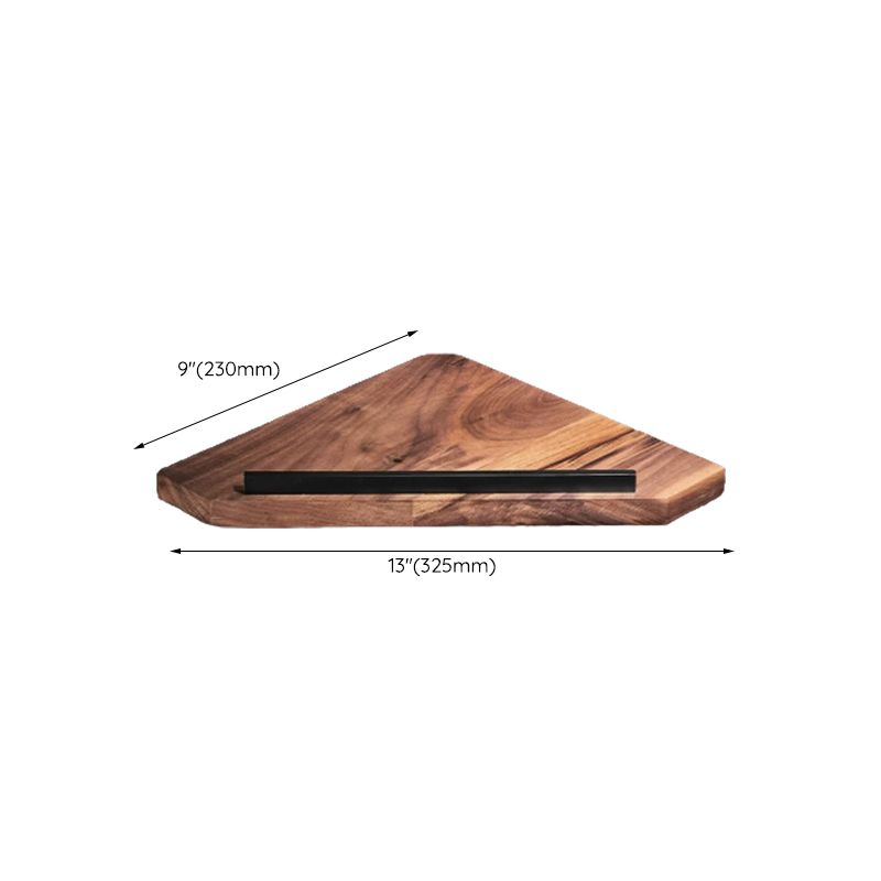 Lisslune | Wood & Aluminum Bathroom Set Brown Bathroom Accessory Set