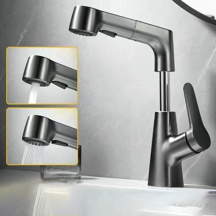 Lisslune | Modern widely spread bathroom faucet copper sink faucet