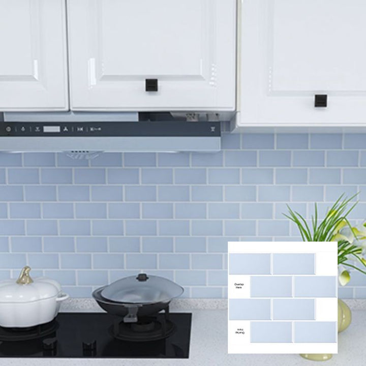 Lisslune | Peel & Stick Subway Tiles Plastic Stain Resistant Peel & Stick Subway Tiles 5-Pack