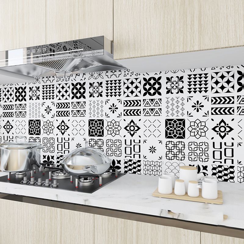 Lisslune | Modern Peel and Stick Backsplash PVC Mosaic Tiles Wallpaper for Backsplash Wall
