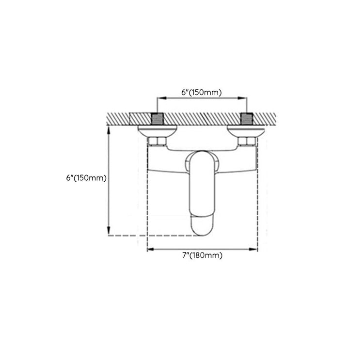 Lisslune | Tradition Fixed Bathtub Mixer Wall Mount Lever Handle Bathtub Mixer