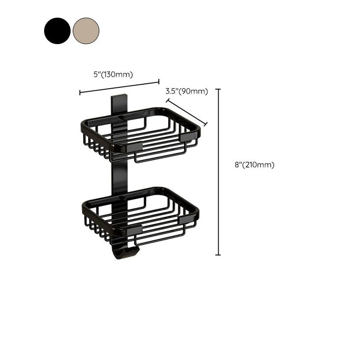 Lisslune | Modern Bathroom Accessories Set Bathroom Shelf Black/Silver/Gray Bathroom Accessories Set