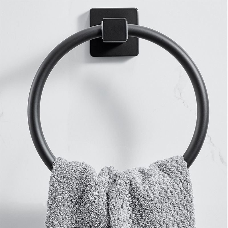 Lisslune | Traditional Bathroom Accessories Set Black Towel Ring Bathroom Shelf Bathroom Accessories Set