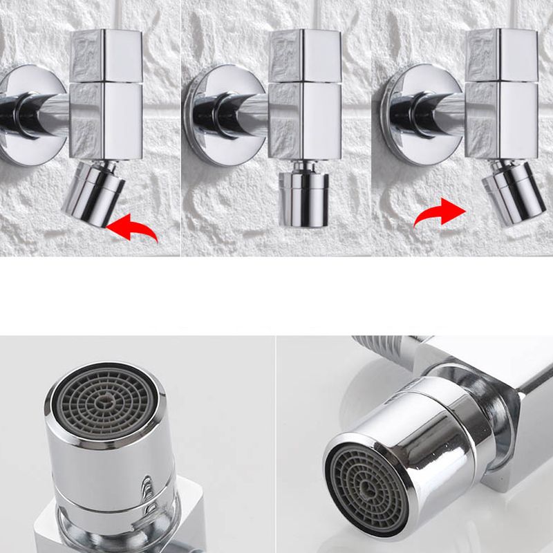 Lisslune | Contemporary Wall Mounted Bathroom Faucet Knob Handle Solid Brass Round Faucet